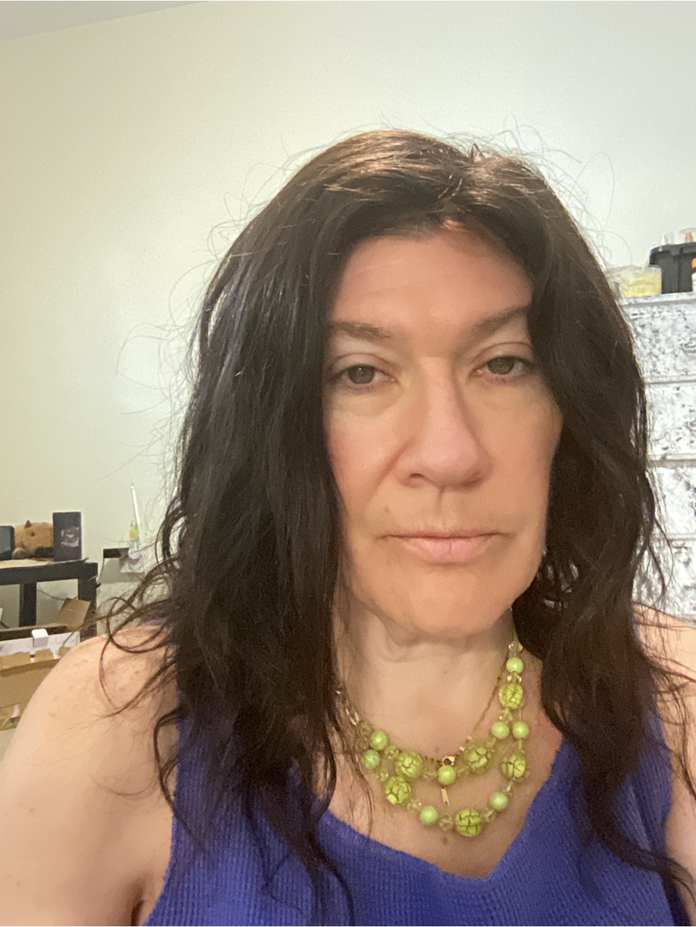 Women’s Long Wavy Lace Front Wig - Dark Brown